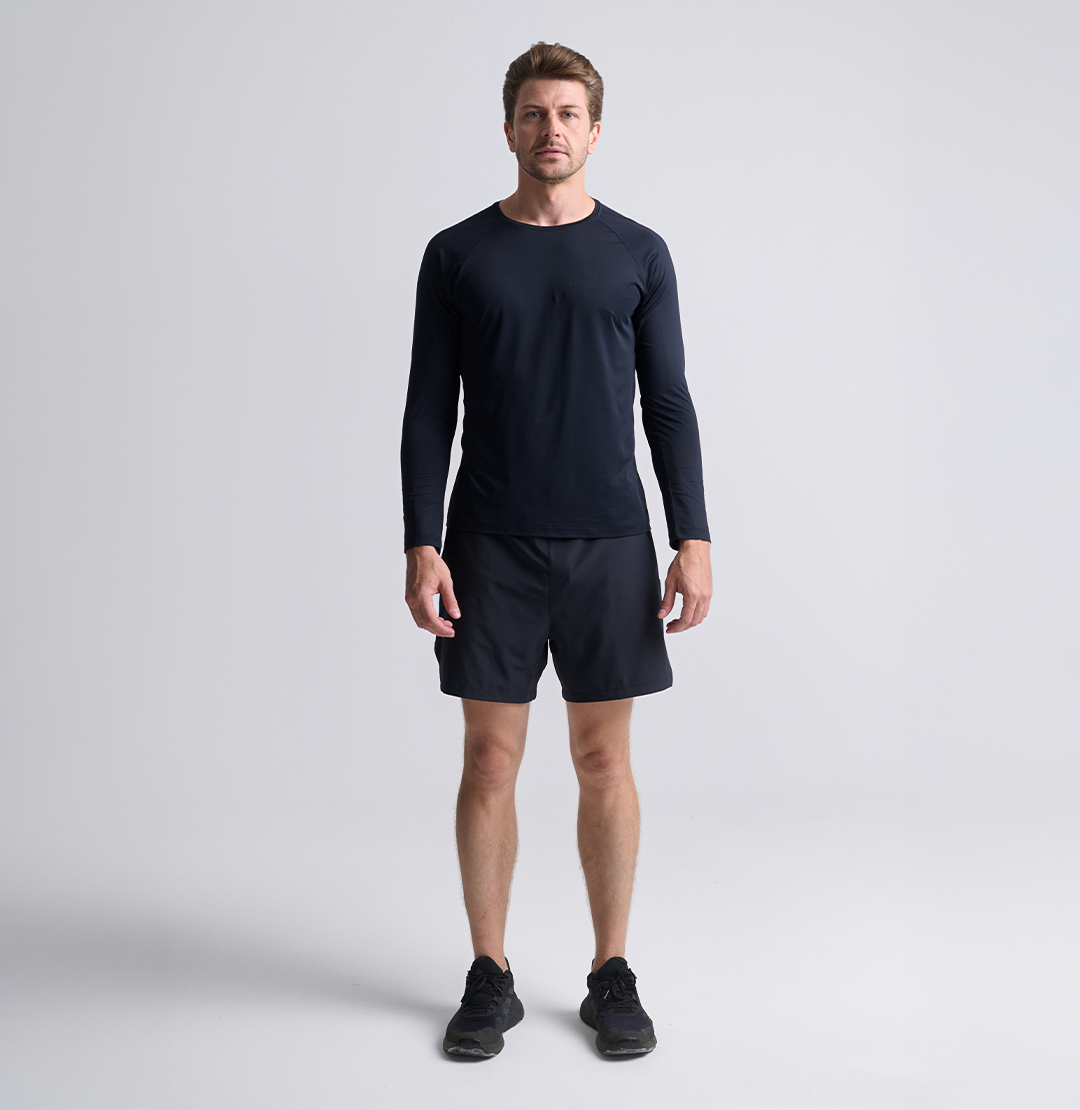 Kit 2x Camiseta Fitness Manga Longa