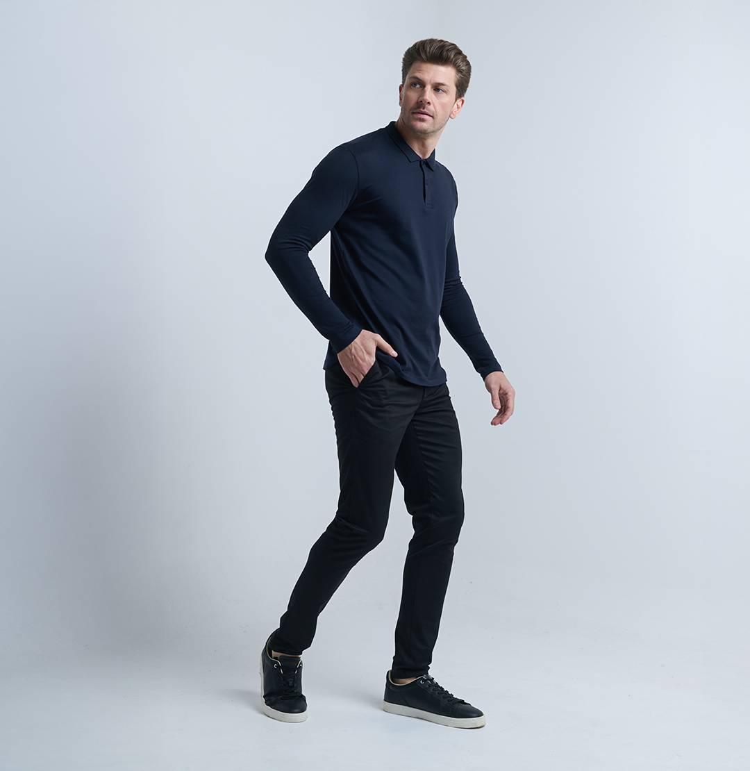 Kit 2x Camisa Polo Manga Longa