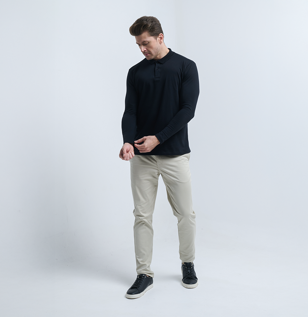 Kit 2x Camisa Polo Manga Longa