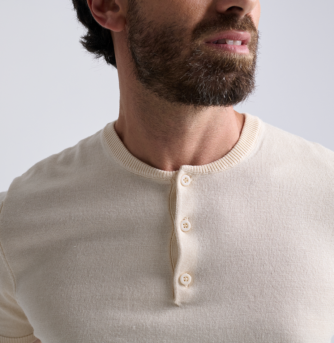 Camisa Henley Tricot Minimal